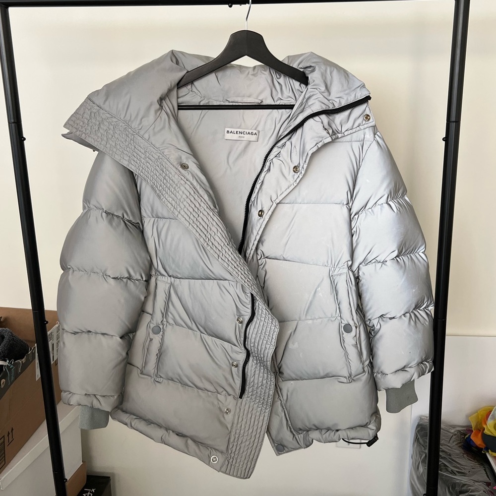 Balenciaga reflective puffer jacker